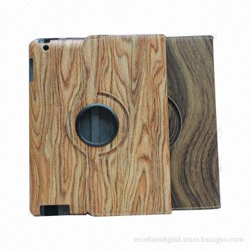 Wooden Pattern Leather Cases for iPad, Various Colors Available